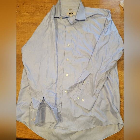 Mens Joseph Abbound Light Blue 100% Egyptian Cotton Dress Shirt 16 1/2 - Picture 7 of 10